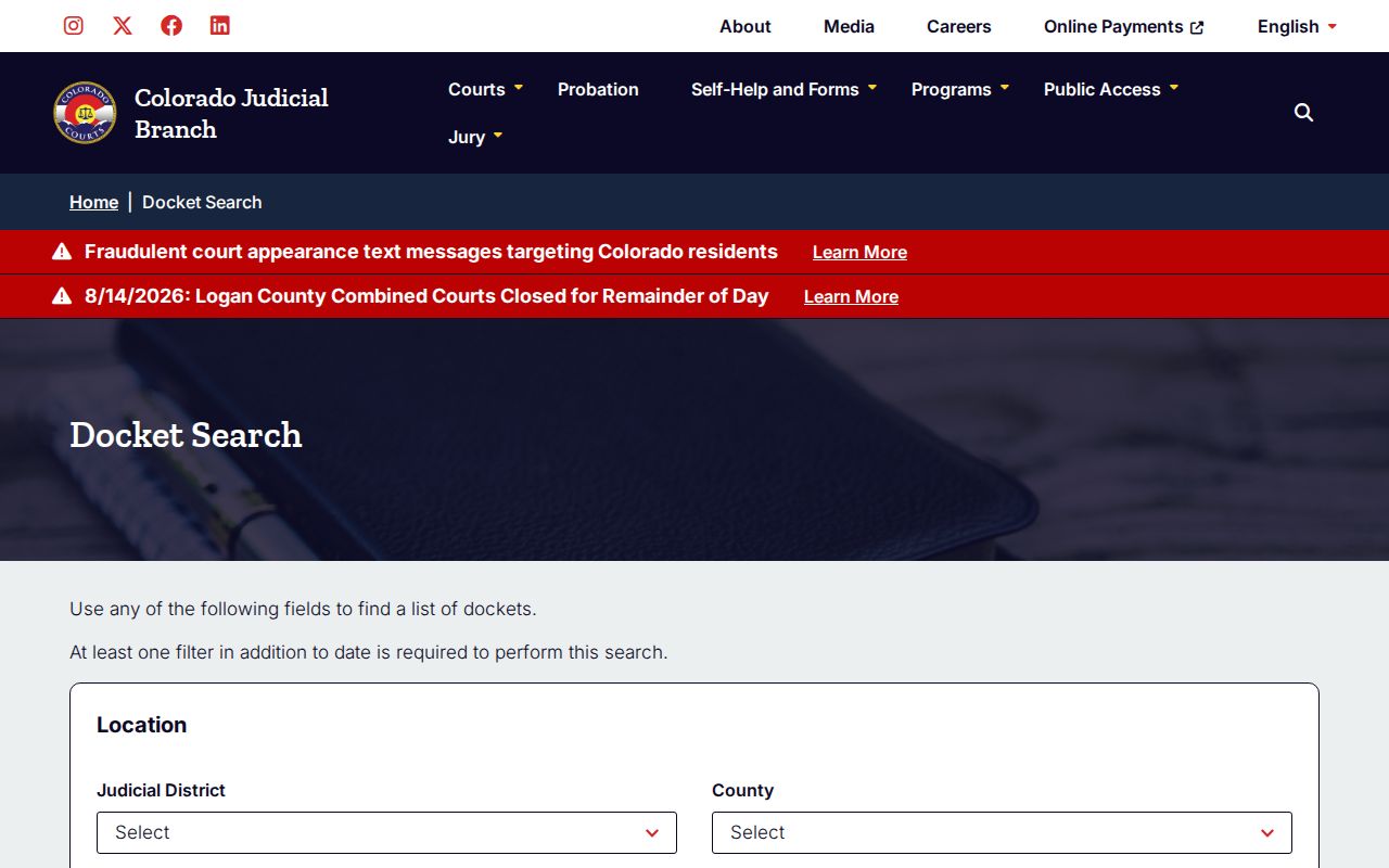Sedgwick County court schedule statewide docket search