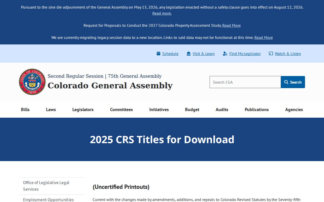 Colorado statutes governing Sedgwick County criminal court docket access