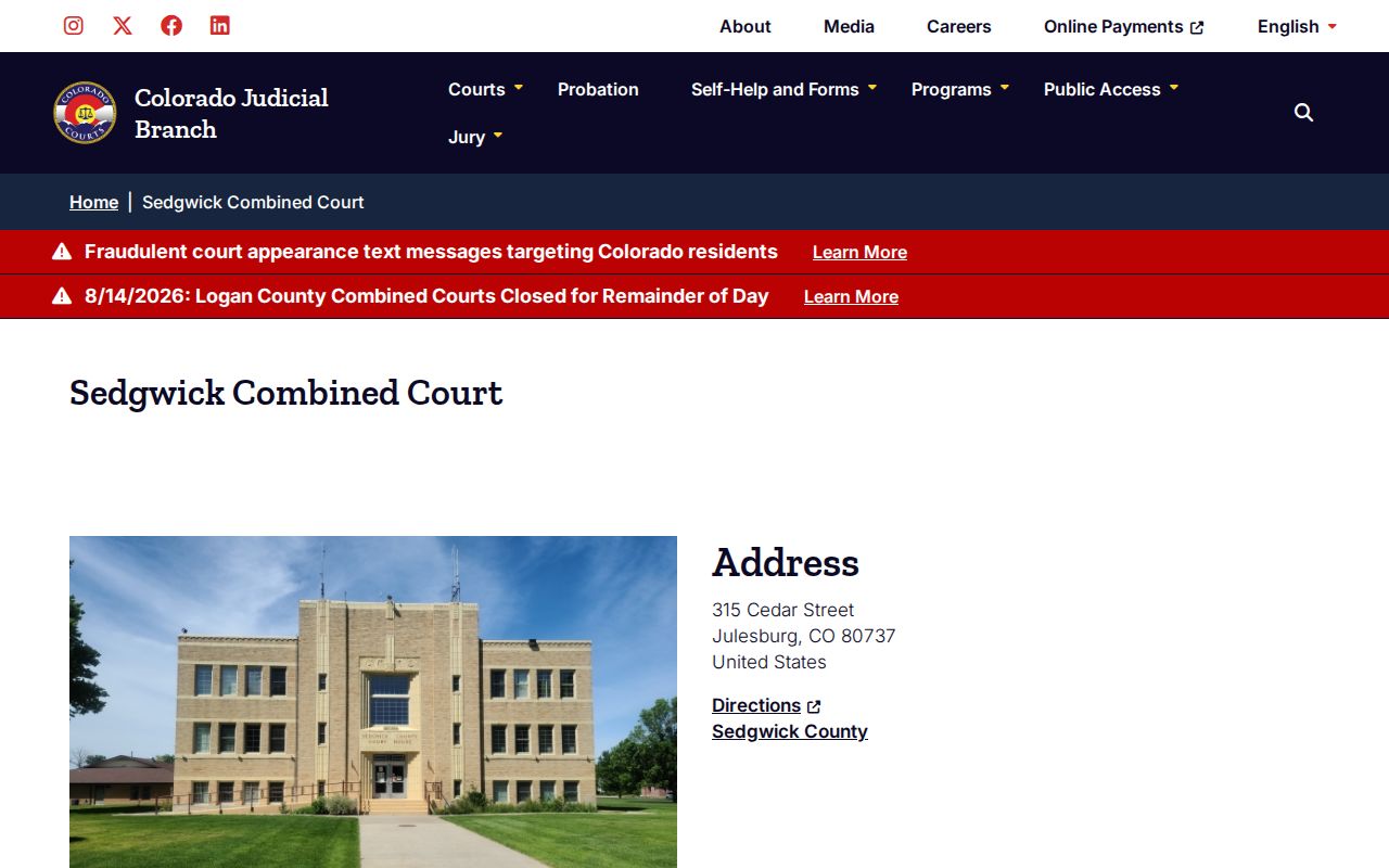 Sedgwick Combined Court location for Sedgwick County docket records