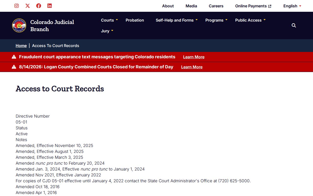 Sedgwick County docket search CJD 05-01 access rule