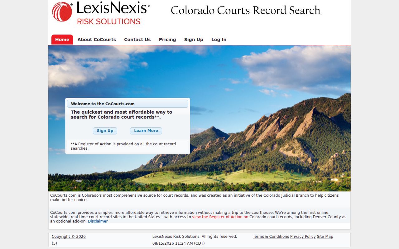 Sedgwick County docket search CoCourts register of actions