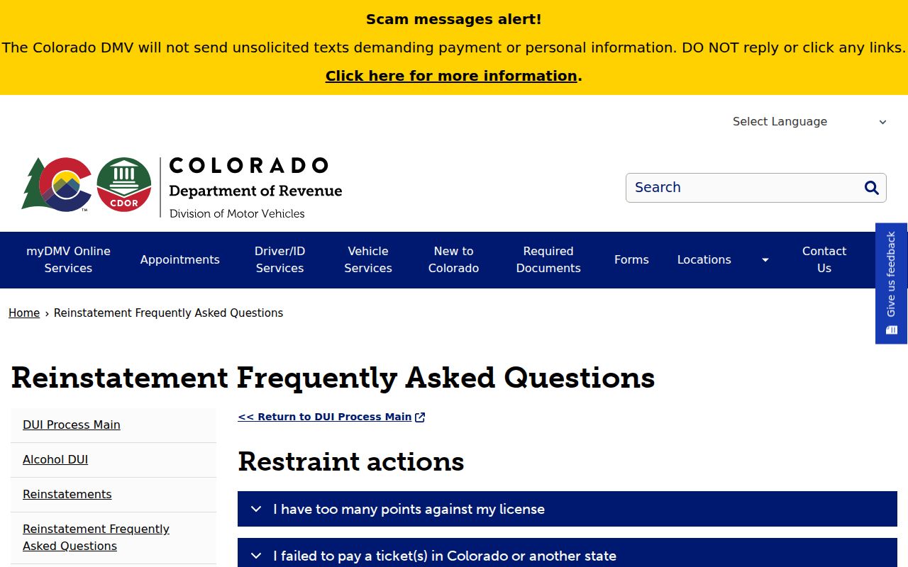 Sedgwick County traffic court unpaid ticket and DMV reinstatement information